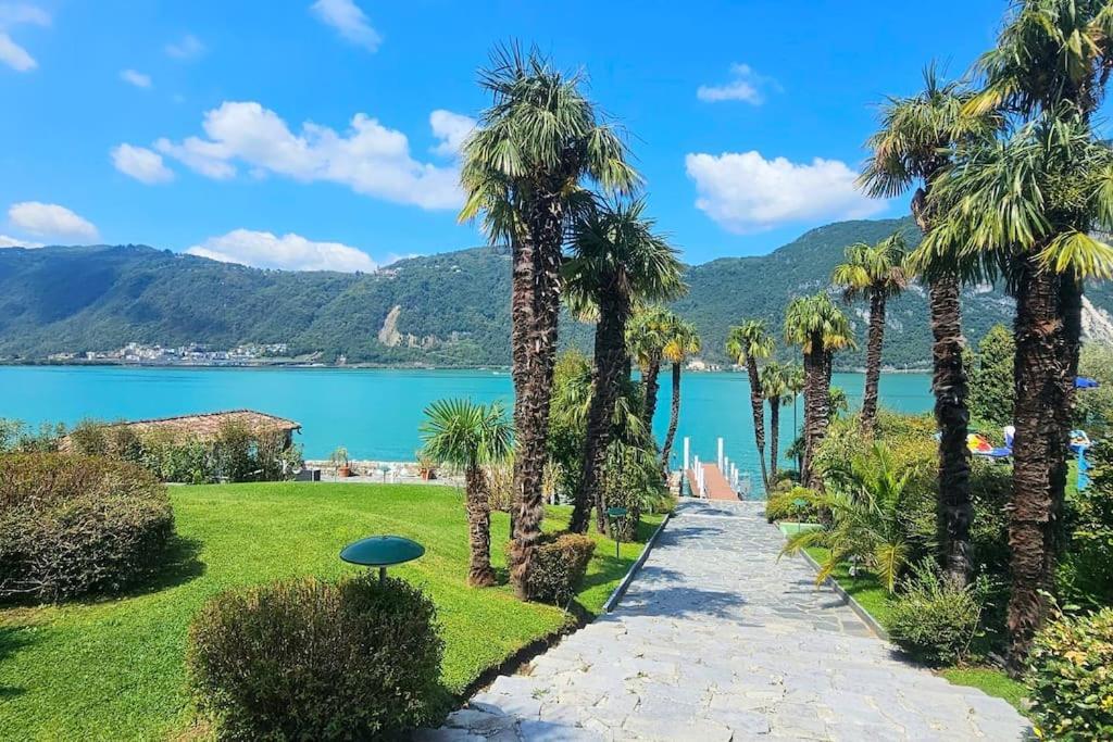 Idyllische Ferienwohnung In Bissone Εξωτερικό φωτογραφία