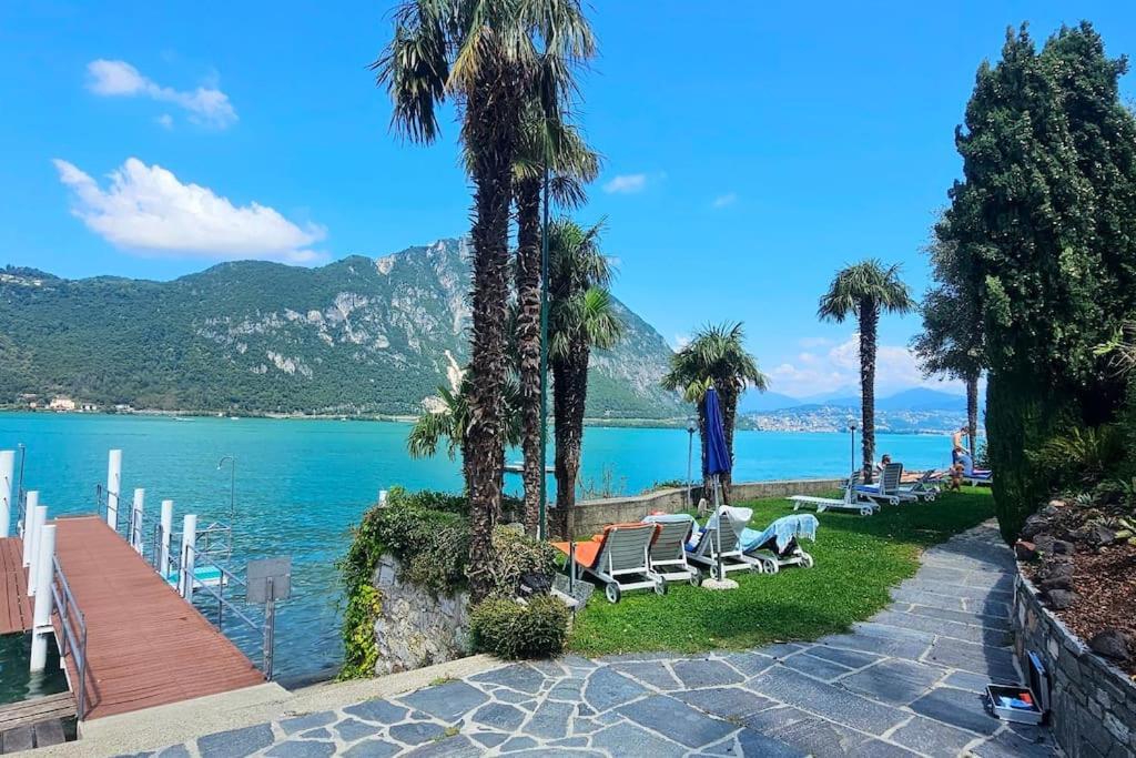 Idyllische Ferienwohnung In Bissone Εξωτερικό φωτογραφία
