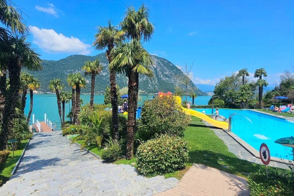 Idyllische Ferienwohnung In Bissone Εξωτερικό φωτογραφία
